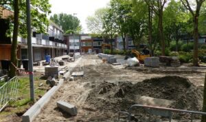 Wegwerkzaamheden in Hoogvliet.